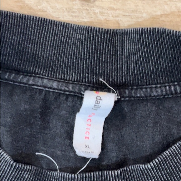 Anthropologie Daily Practice Sleeveless Ruched Faded Black Dress Size XL - Picture 5 of 8